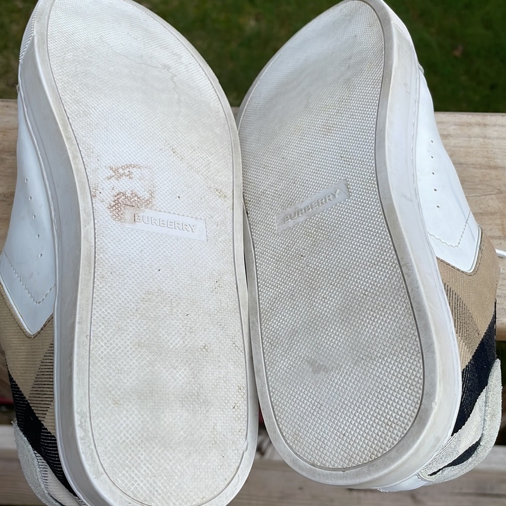 Burberry Leather, Suede and House Check Men's Leather Sneakers Size 40.5… - Picture 13 of 15